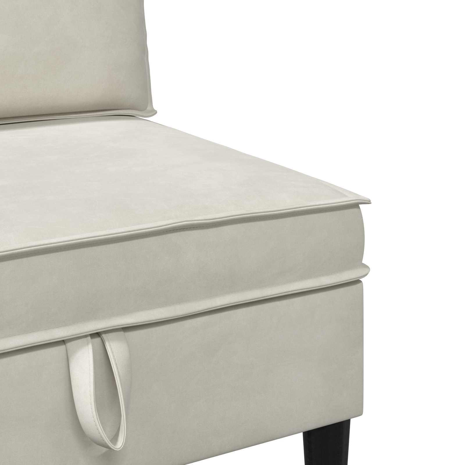 Wohnzimmergarnitur mit Kissen mit Speicher 3 pcs Creme Samt