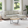 Wohnzimmergarnitur mit Kissen mit Speicher 4 pcs Creme Samt