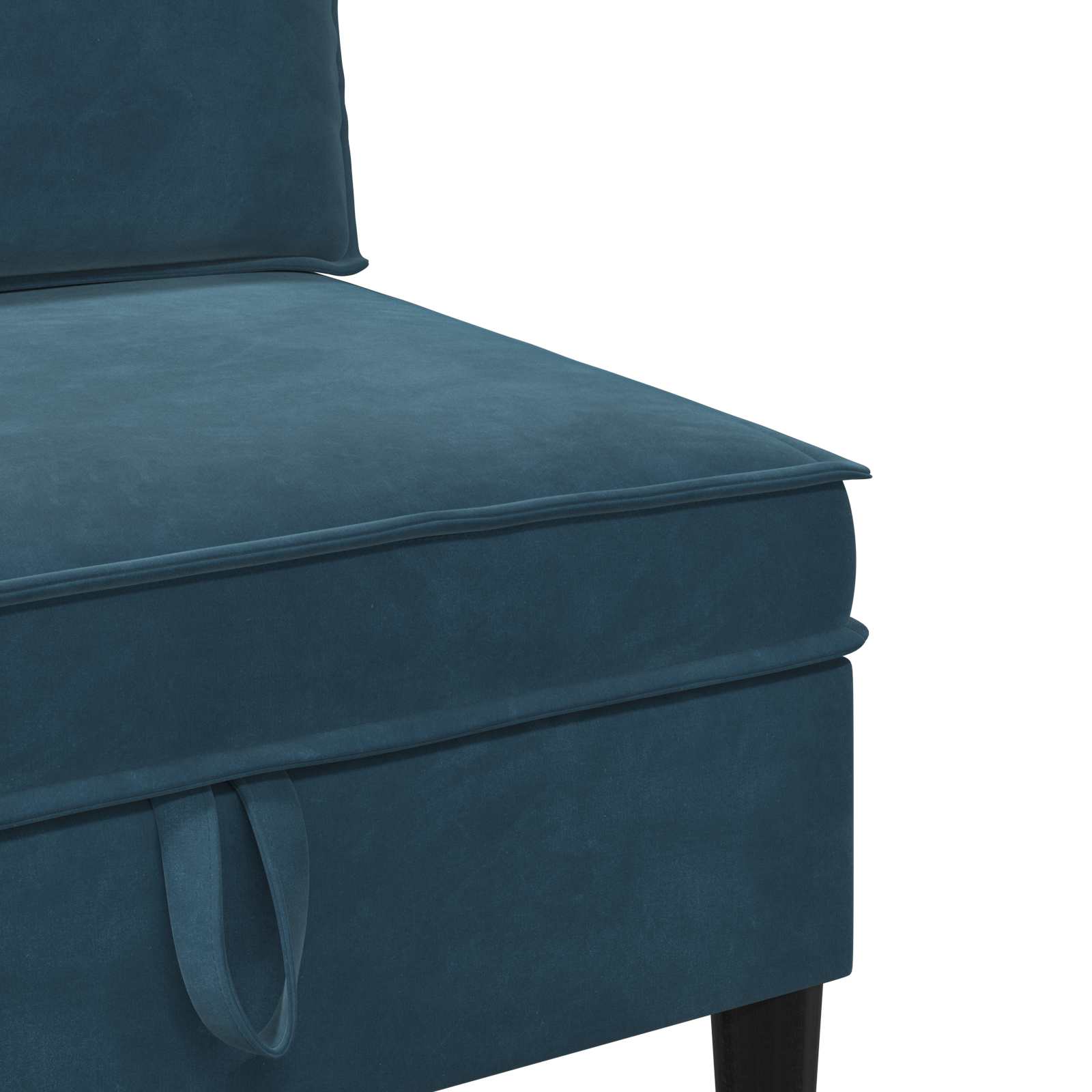 Wohnzimmergarnitur mit Kissen mit Speicher 3 pcs Blau Samt