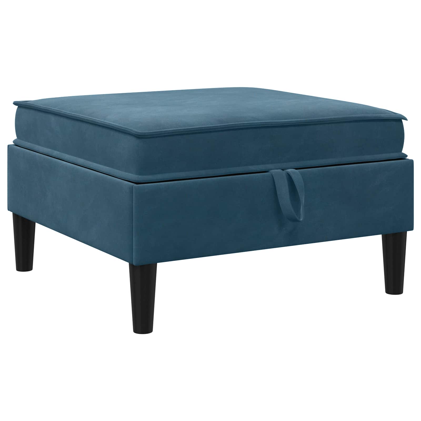 Wohnzimmergarnitur mit Kissen mit Speicher 4 pcs Blau Samt