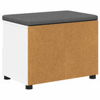 Flurbank Weiß 60 x 38 x 46 cm Holzwerkstoff und Stoff