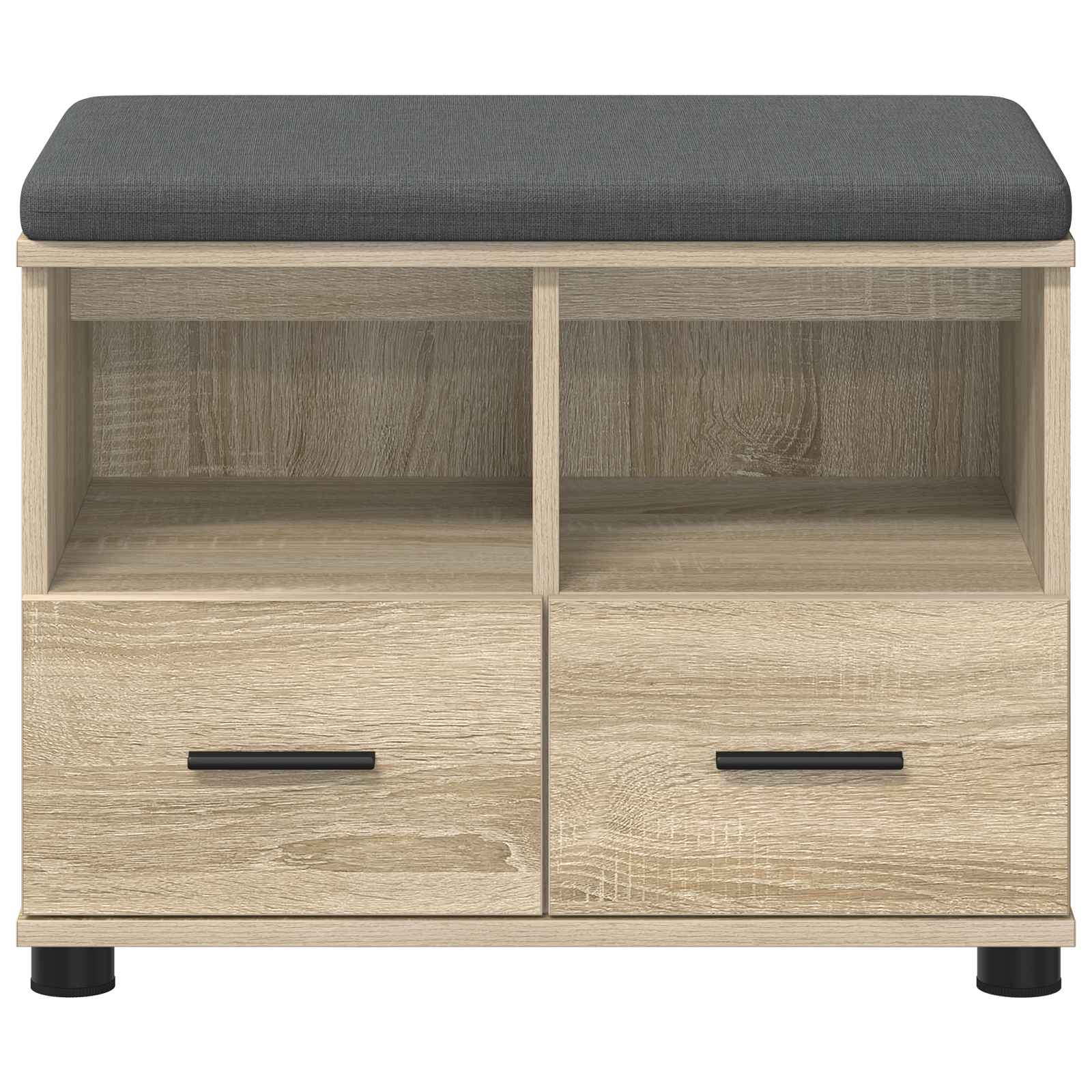 Flurbank mit Kissen mit Schubladen Sonoma-Eiche 60 x 38 x 46 cm