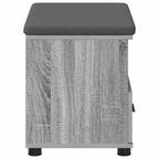 Flurbank mit Kissen mit Regal Graues Sonoma 60 x 38 x 46 cm