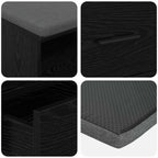 Flurbank mit Kissen mit Regal Schwarze Eiche 80 x 38 x 46 cm