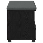 Flurbank mit Kissen mit Regal Schwarze Eiche 80 x 38 x 46 cm
