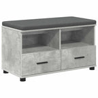 Flurbank mit Kissen mit Schubladen Betongrau 80 x 38 x 46 cm