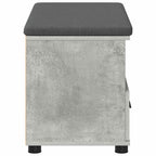 Flurbank mit Kissen mit Schubladen Betongrau 80 x 38 x 46 cm