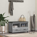 Flurbank mit Kissen mit Regal Graues Sonoma 80 x 38 x 46 cm