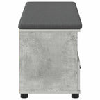 Flurbank mit Kissen mit Schubladen Betongrau 100 x 38 x 46 cm
