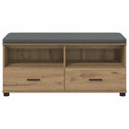 Flurbank mit Kissen mit Regal Artisan-Eiche 100 x 38 x 46 cm