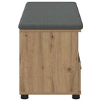 Flurbank mit Kissen mit Regal Artisan-Eiche 100 x 38 x 46 cm