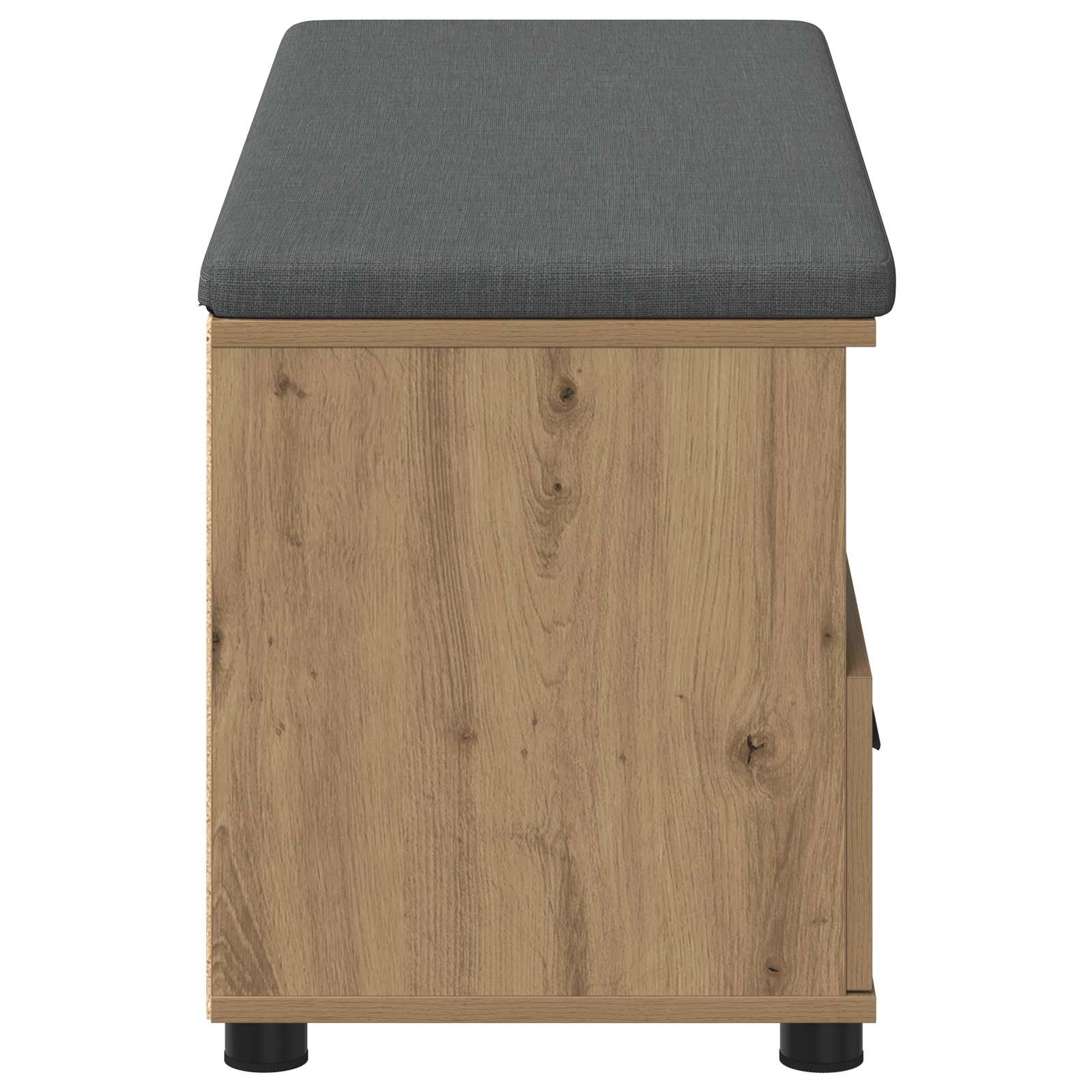 Flurbank mit Kissen mit Regal Artisan-Eiche 100 x 38 x 46 cm
