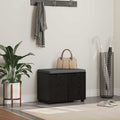Flurbank mit Kissen mit Regal Schwarze Eiche 60 x 38 x 46 cm