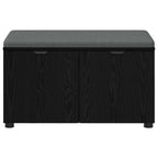 Flurbank mit Kissen mit Regal Schwarze Eiche 80 x 38 x 46 cm