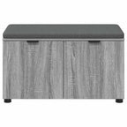 Flurbank mit Kissen mit Regal Graues Sonoma 80 x 38 x 46 cm