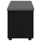 Flurbank mit Kissen mit Regal Schwarze Eiche 100 x 38 x 46 cm
