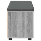 Flurbank mit Kissen mit Regal Graues Sonoma 100 x 38 x 46 cm
