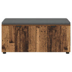 Flurbank mit Kissen mit Regal mit Tür Altholz 100 x 38 x 46 cm