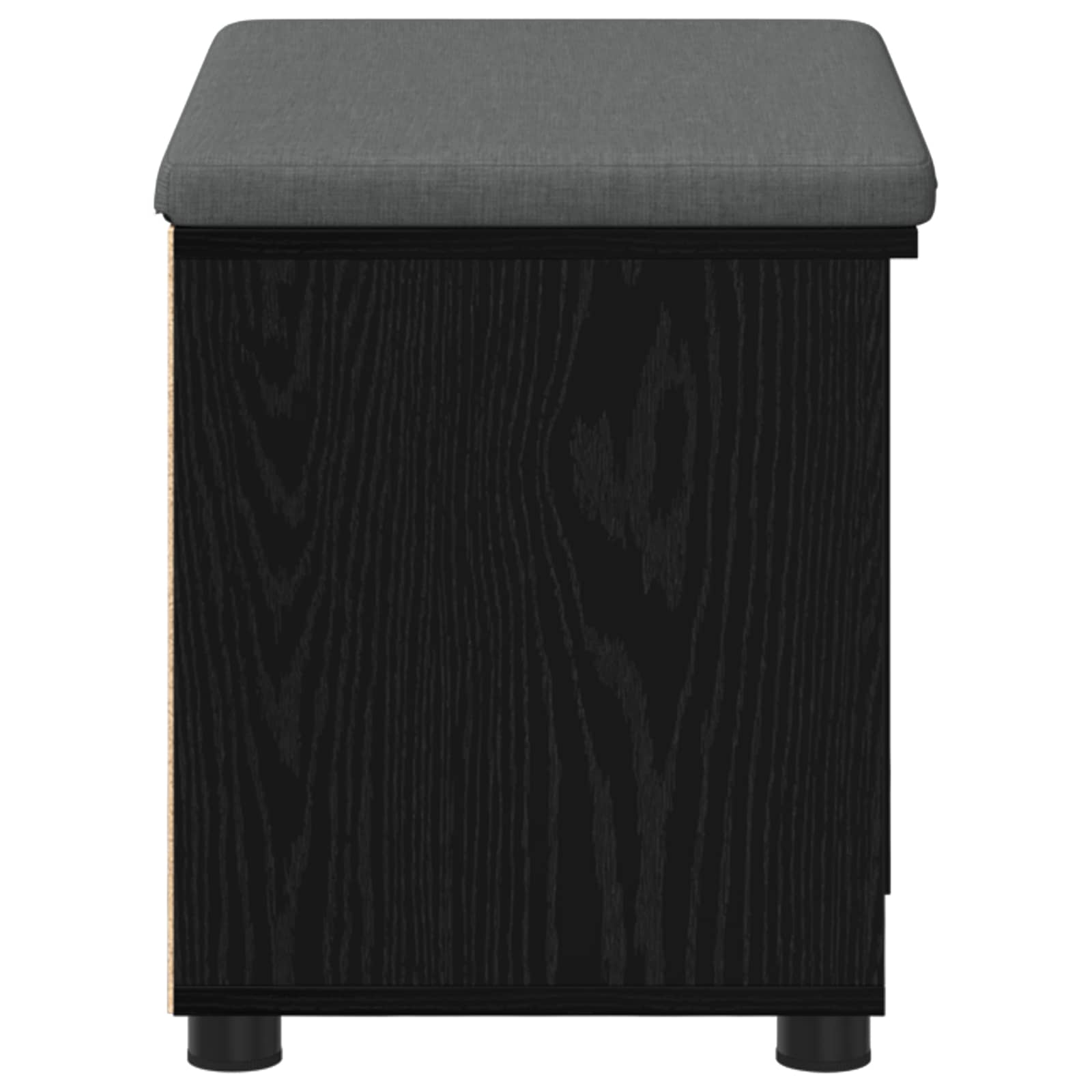 Flurbank mit Kissen mit Regal Schwarze Eiche 60 x 38 x 46 cm
