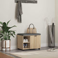Flurbank mit Kissen mit Regal Sonoma-Eiche 60 x 38 x 46 cm