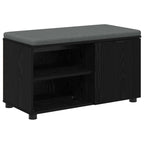 Flurbank mit Kissen mit Regal Schwarze Eiche 80 x 38 x 46 cm