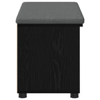 Flurbank mit Kissen mit Regal Schwarze Eiche 80 x 38 x 46 cm