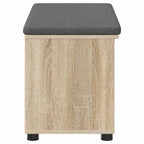 Flurbank mit Kissen mit Regal Sonoma-Eiche 80 x 38 x 46 cm