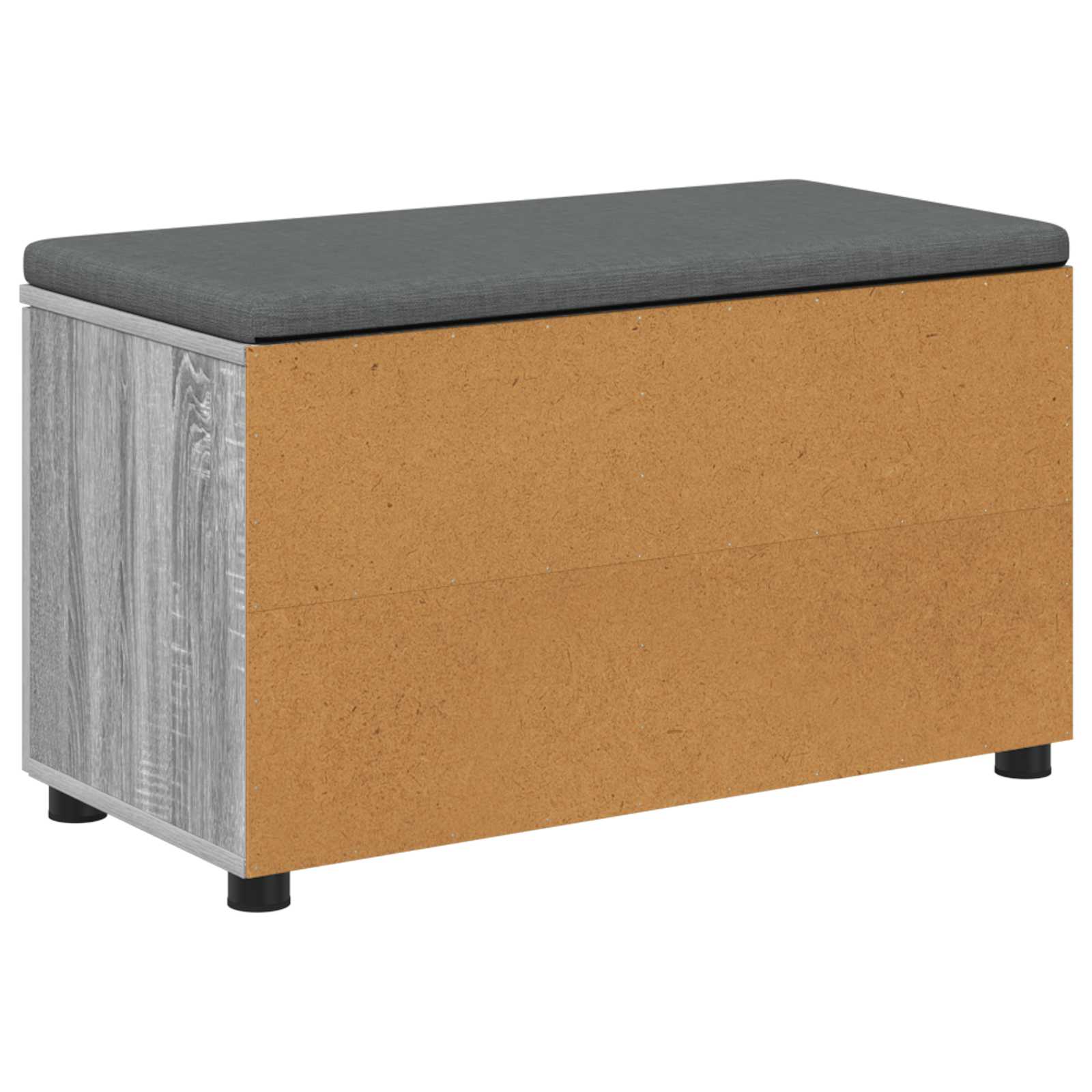 Flurbank mit Kissen mit Regal Graues Sonoma 80 x 38 x 46 cm