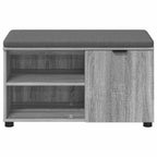 Flurbank mit Kissen mit Regal Graues Sonoma 80 x 38 x 46 cm