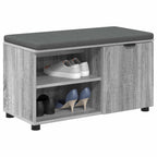 Flurbank mit Kissen mit Regal Graues Sonoma 80 x 38 x 46 cm
