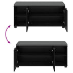 Flurbank mit Kissen mit Regal Schwarze Eiche 100 x 38 x 46 cm