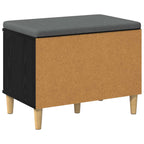 Flurbank mit Kissen mit Speicher Schwarze Eiche 60 x 38 x 46 cm