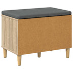 Flurbank mit Kissen mit Speicher Sonoma-Eiche 60 x 38 x 46 cm