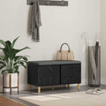 Flurbank mit Kissen mit Speicher Schwarze Eiche 80 x 38 x 46 cm