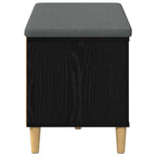 Flurbank mit Kissen mit Speicher Schwarze Eiche 80 x 38 x 46 cm