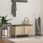Flurbank mit Kissen mit Speicher Sonoma-Eiche 80 x 38 x 46 cm