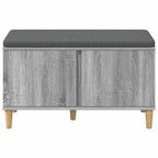 Flurbank mit Kissen mit Speicher Graues Sonoma 80 x 38 x 46 cm