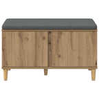 Flurbank mit Kissen mit Speicher Artisan-Eiche 80 x 38 x 46 cm