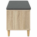 Flurbank mit Kissen mit Speicher Sonoma-Eiche 100 x 38 x 46 cm