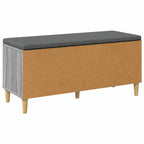 Flurbank mit Kissen mit Speicher Graues Sonoma 100 x 38 x 46 cm