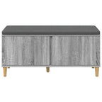 Flurbank mit Kissen mit Speicher Graues Sonoma 100 x 38 x 46 cm