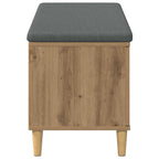 Flurbank mit Kissen mit Speicher Artisan-Eiche 100 x 38 x 46 cm