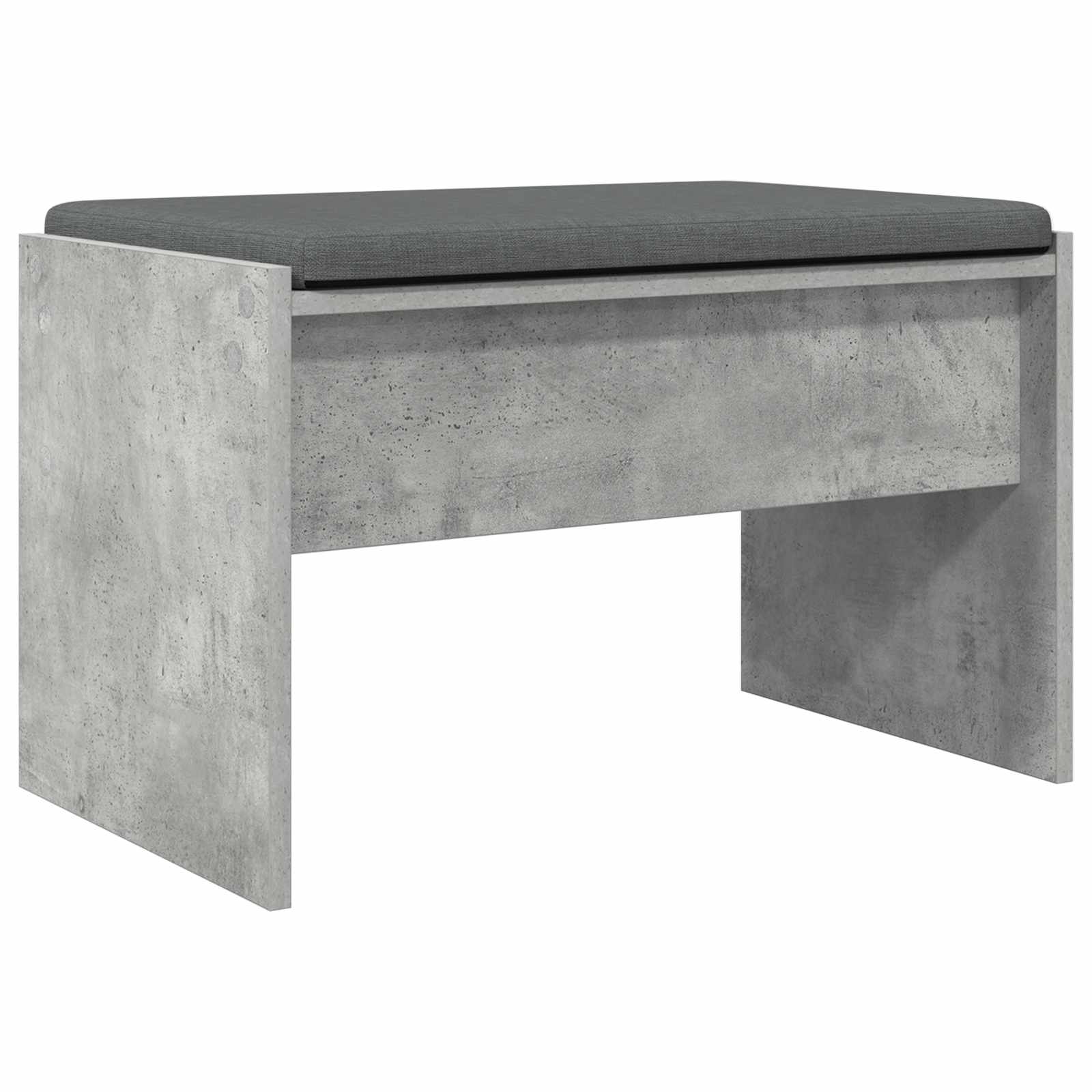 Flurbank mit Kissen Beton Grau 63 x 38 x 40 cm