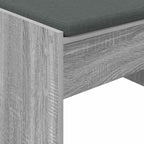 Flurbank mit Kissen Graues Sonoma 63 x 38 x 40 cm