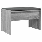 Flurbank mit Kissen Graues Sonoma 63 x 38 x 40 cm