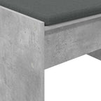 Flurbank mit Kissen Beton Grau 83 x 38 x 40 cm
