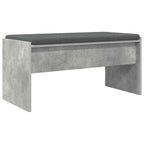Flurbank mit Kissen Beton Grau 83 x 38 x 40 cm