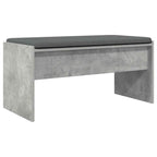 Flurbank mit Kissen Beton Grau 83 x 38 x 40 cm