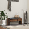 Flurbank mit Kissen Altholz 83 x 38 x 40 cm