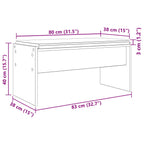 Flurbank mit Kissen Altholz 83 x 38 x 40 cm